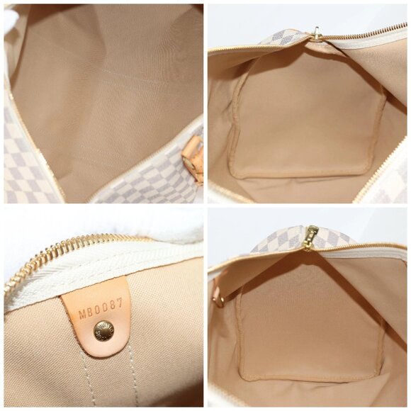 LOUIS VUITTON Damier Azur Keepall 50 Boston Bag N41430 LV Auth yk18884V - Picture 15 of 16